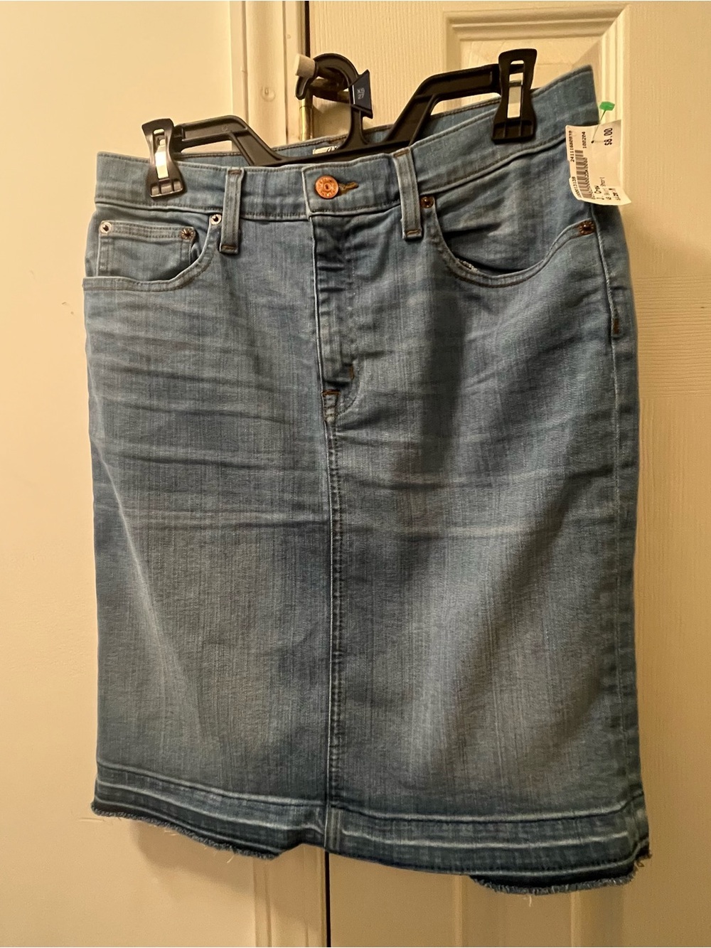 J.Crew Classic Light Blue Denim Skirt size M